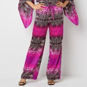 BOLD Elements- Vibrant Pink and Black Wide Leg Pant - PXL
